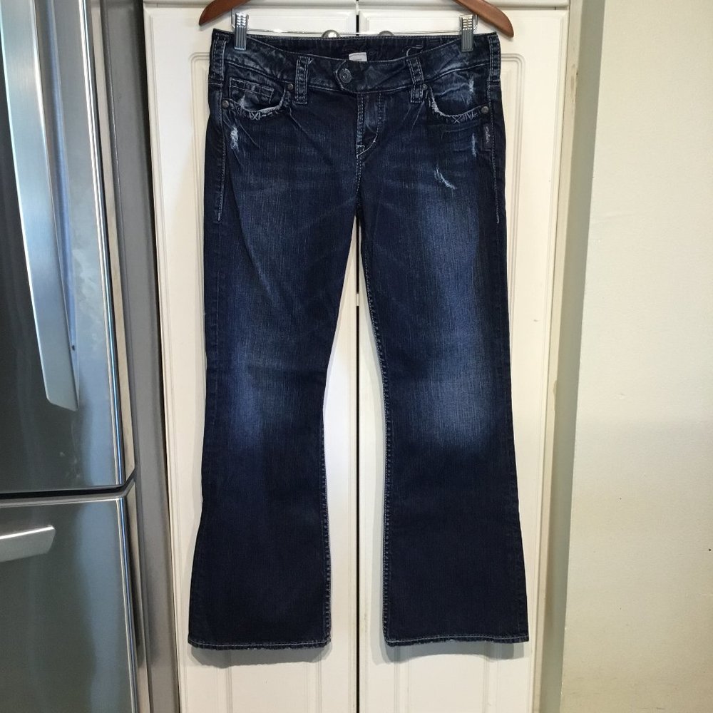 Silver Tuesday Distressed Bootcut Jeans